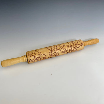 Textured Rolling Pin - Oak Leaf & Acorns