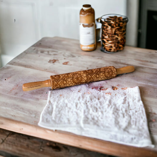 Textured Rolling Pin - Grandma's Lace